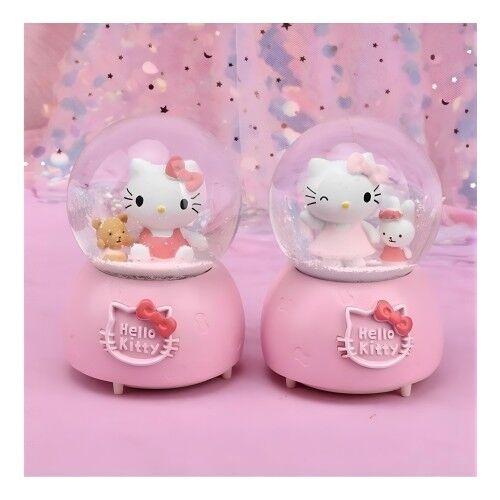 Hello Kitty Işıklı Müzikli Kar Küresi Orta Boy Model 1